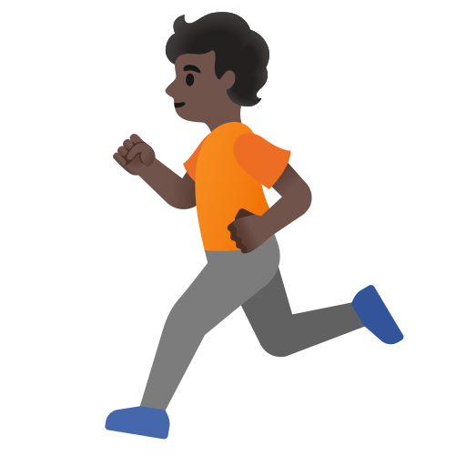 🏃🏿 Pessoa Correndo: Pele Escura Emoji