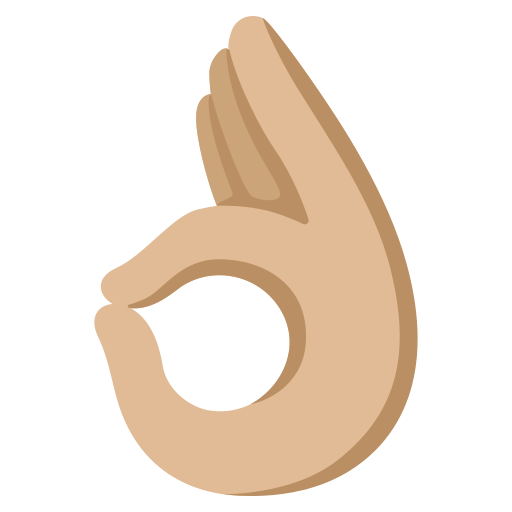 Hand Emoji, light Skin, Human skin color, ok, Unicode, sign