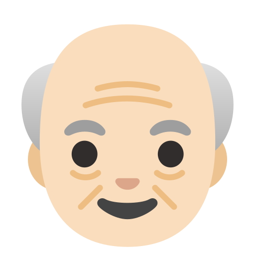 Old man light skin tone Icon  Noto Emoji People Faces Iconpack