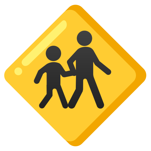 Warning Children Crossing - Australian Road Sign. Warning Children