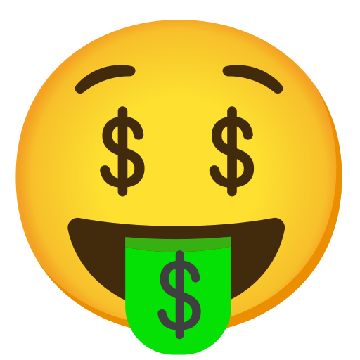 🤑 Money-Mouth Face Emoji - Rich Emoji
