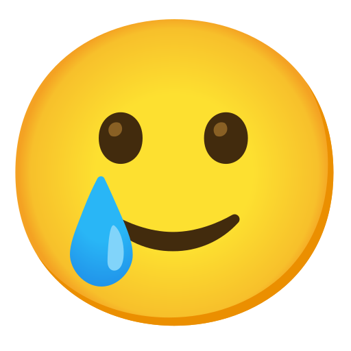 🥲 Smiling Face With Tear Emoji, Smile Cry Emoji