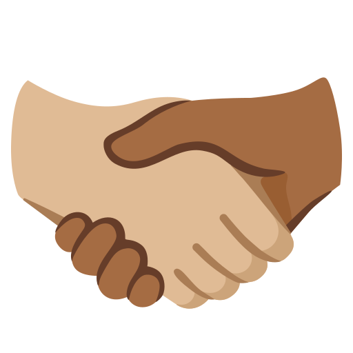 Handshake: Medium-Light Skin Tone, Medium-Dark Skin Tone Emoji