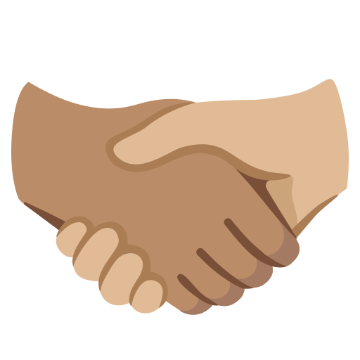 Handshake: Light Skin Tone, Medium Skin Tone Emoji 🫱🏻‍🫲🏽