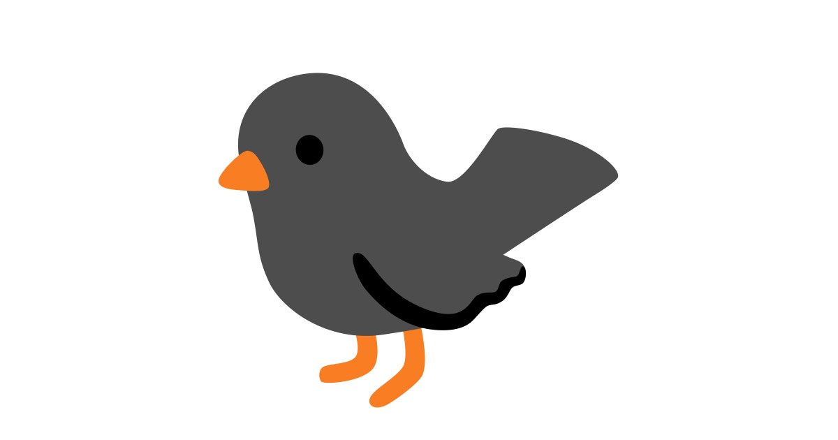  black bird emoji