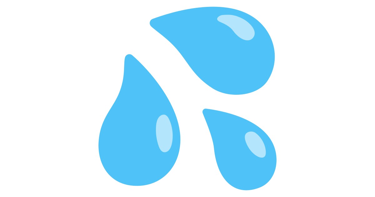 ???? Sweat Droplets Emoji, Splashing Emoji, Water Drops Emoji