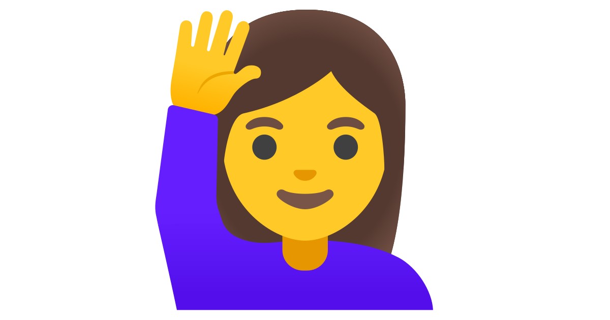hand raise cat emoji