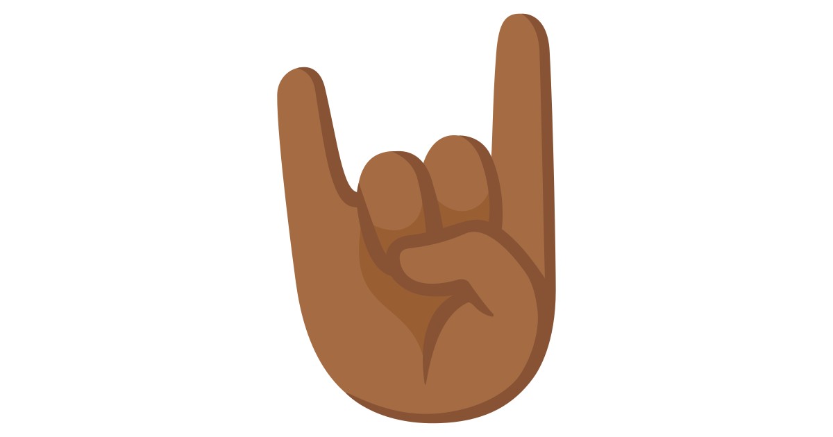 Sign Of The Horns MediumDark Skin Tone 🤘🏾 in 100+ languages