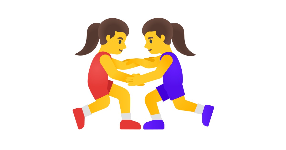 wrestling girl clipart smiling