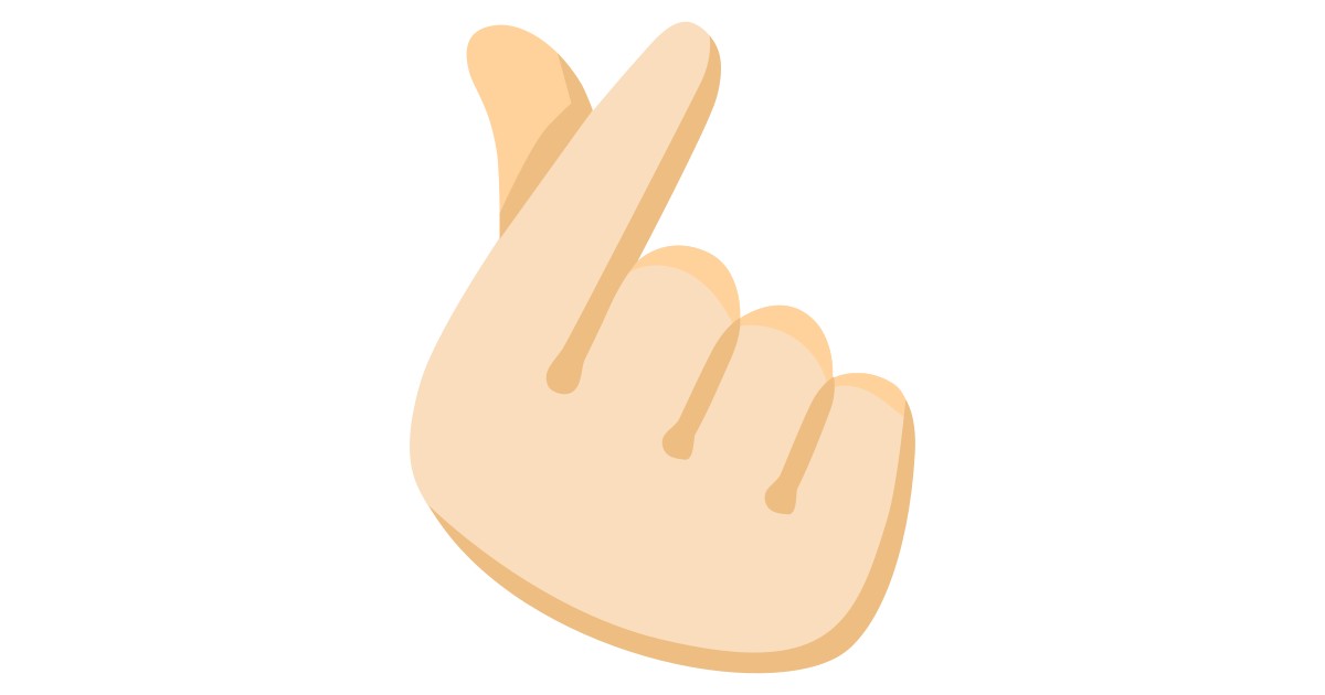 🫰🏻 Hand With Index Finger And Thumb Crossed: Light Skin Tone Emoji