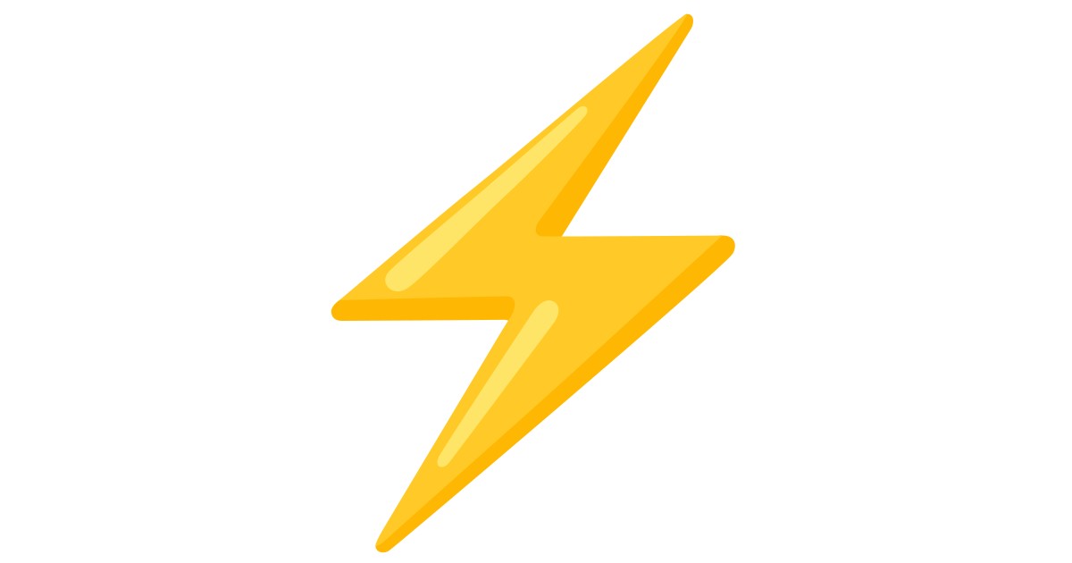 ⚡ High Voltage Emoji - Zap Emoji - Lightning Bolt Emoji