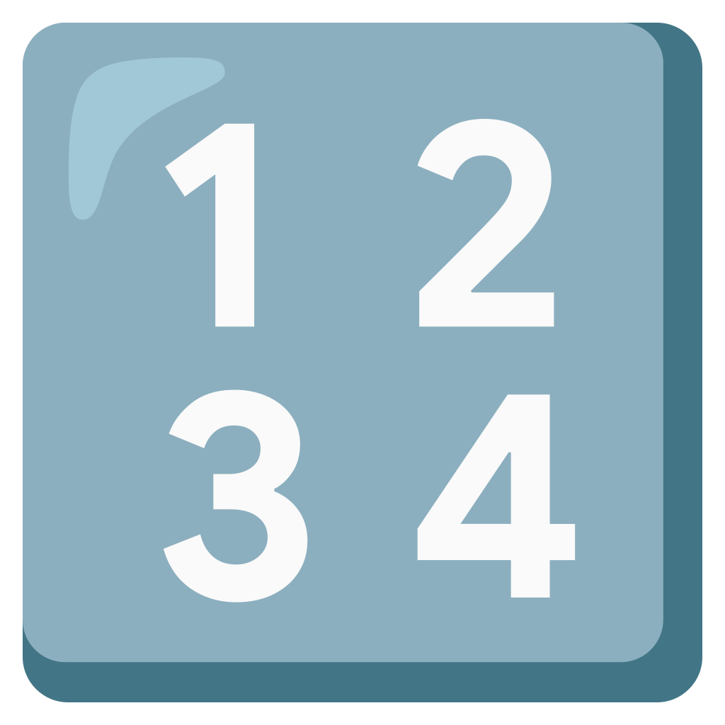  Input Numbers Emoji Meaning Usage
