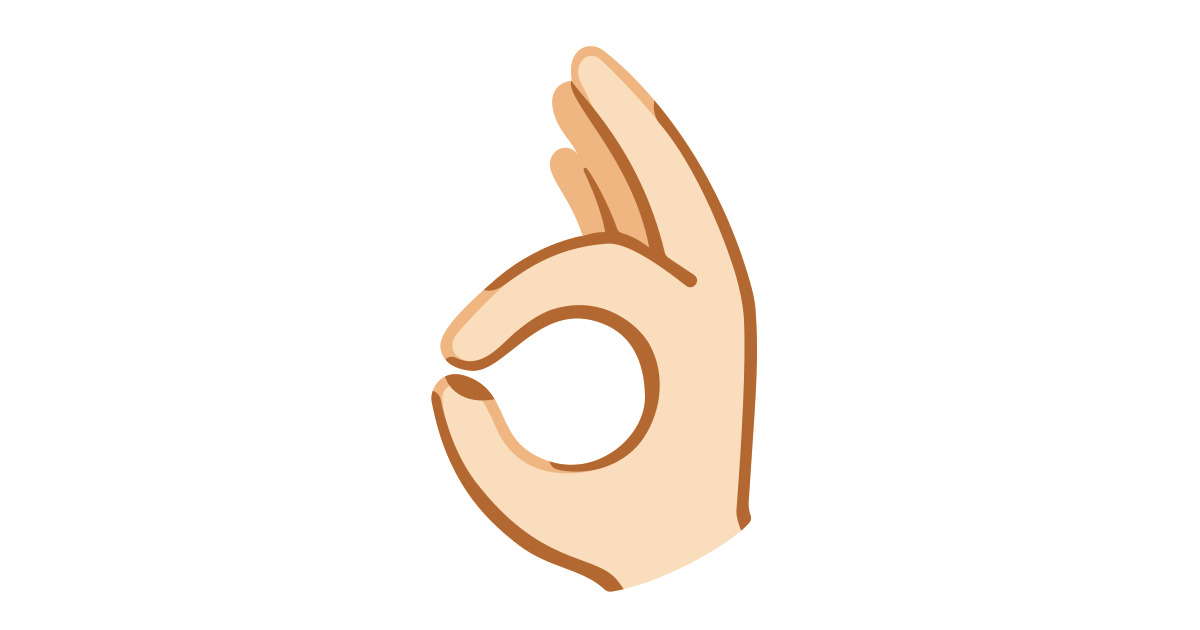 👌🏻 Ok Hand: Light Skin Tone Emoji