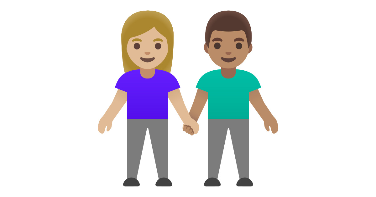 π©πΌβπ€βπ¨π½ Woman And Man Holding Hands: Medium-Light Skin Tone, Medium ...