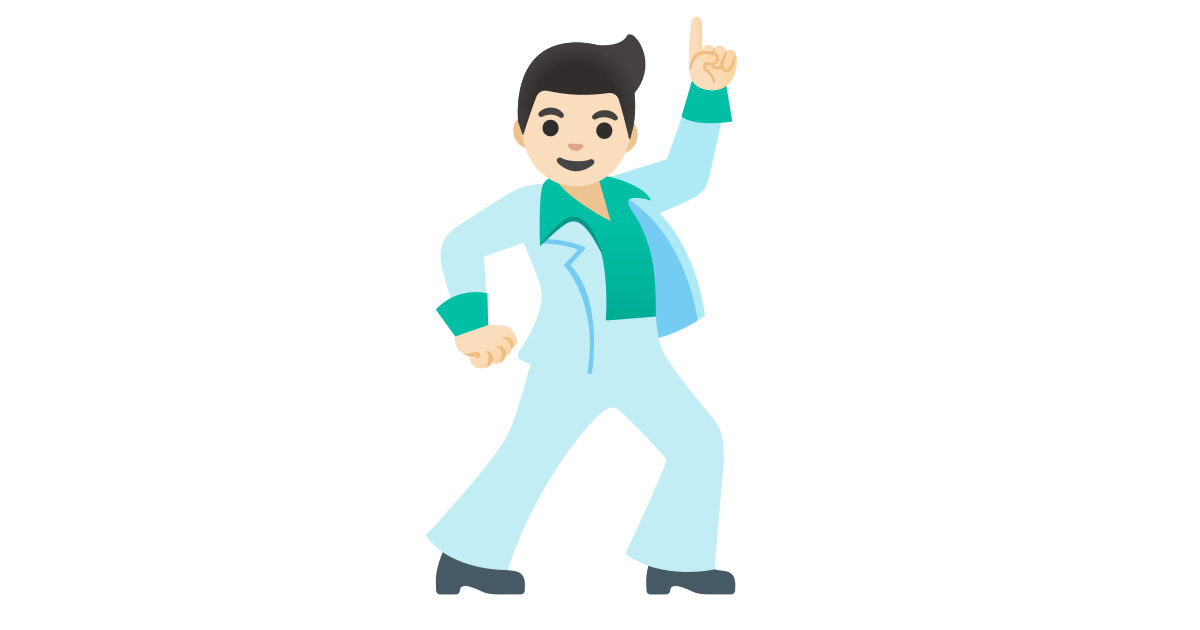 🕺🏻 Man Dancing: Light Skin Tone Emoji