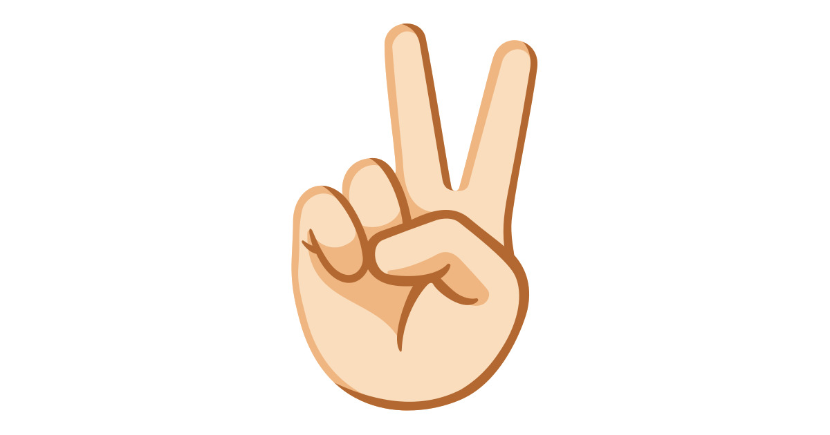 ✌🏻 Victory Hand: Light Skin Tone Emoji