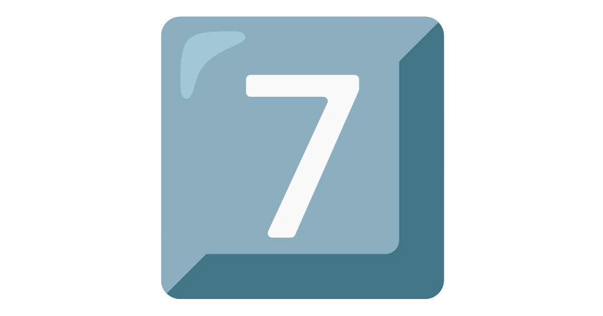 Y•*¨*•.¸♬︎ 7️⃣ Keycap: 7 Emoji: Meaning & Usage