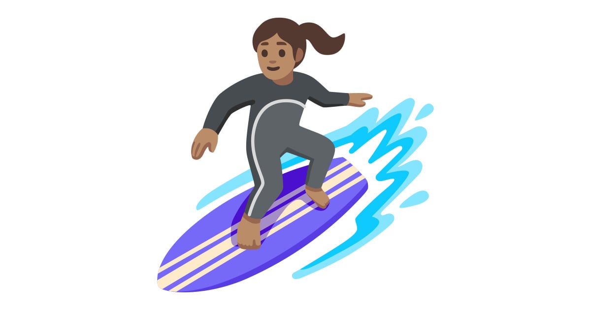 🏄🏽‍♀️ Woman Surfing: Medium Skin Tone Emoji