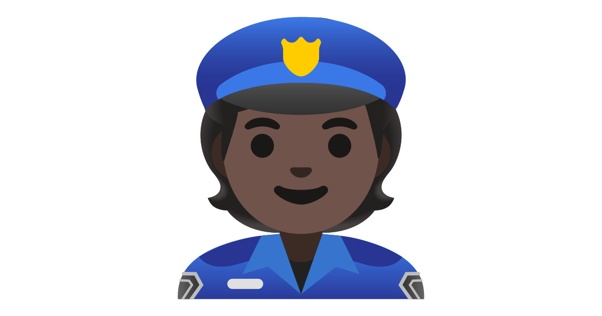๐ฎ๐ฟ Police Officer: Dark Skin Tone Emoji