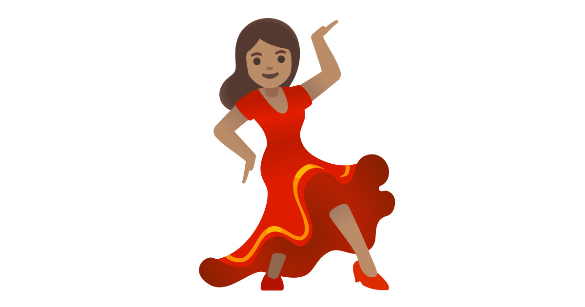 Woman Dancing: Medium Skin Tone Emoji