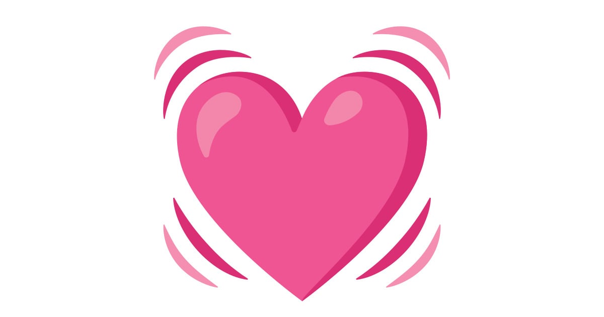 pink vibrating heart emoji meaning All Heart Emojis Meanings and Their Uses
