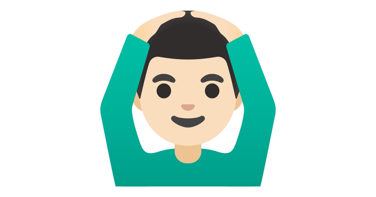 ??‍♂️ Man Gesturing Ok: Light Skin Tone Emoji
