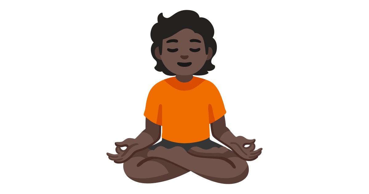 π§πΏ Person In Lotus Position: Dark Skin Tone Emoji