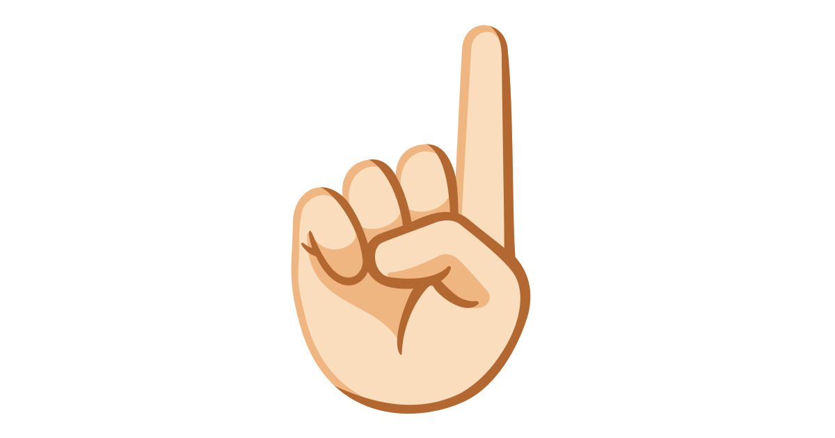 ☝🏻 Index Pointing Up: Light Skin Tone Emoji