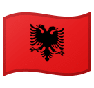 Google (Android 12L) AL Flag Emoji, Albanian Flag Emoji