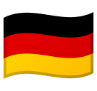 Google (Android 12L) DE Flag Emoji, German Flag Emoji