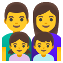 Google: Android 12L - Familie: Vater, Mutter, Tochter, Sohn