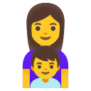 Google: Android 12L - Familie: Mutter, Sohn