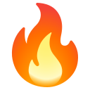 Google (Android 12L) Flame Emoji