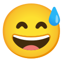 Google (Android 12L) Sweat Smile Emoji