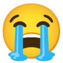 Google (Android 12L) SOB Emoji, Sobbing Emoji