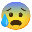 Google (Android 12L) Cold Sweat Emoji