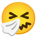 Google (Android 12L) Sneezing Emoji