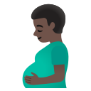 schwangerer Mann: dunkle Hautfarbe