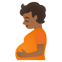 schwangere Person: mitteldunkle Hautfarbe