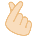 Hand With Index Finger And Thumb Crossed: Light Skin Tone