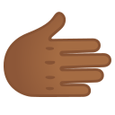 nach rechts weisende Hand: mitteldunkle Hautfarbe