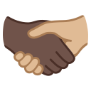 Handshake: Dark Skin Tone, Medium-light Skin Tone