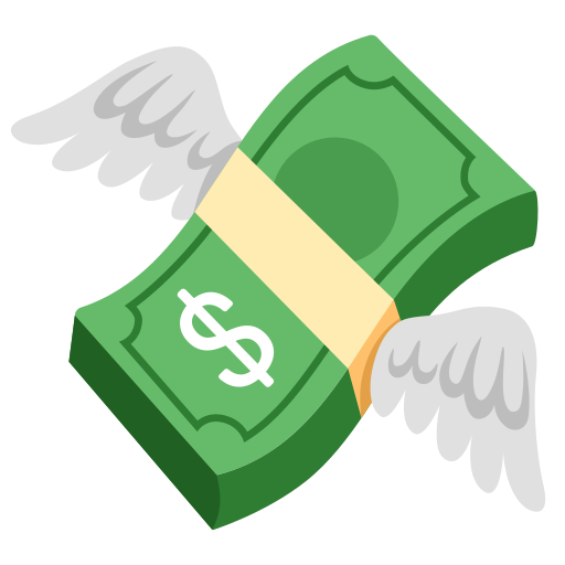 money with wings