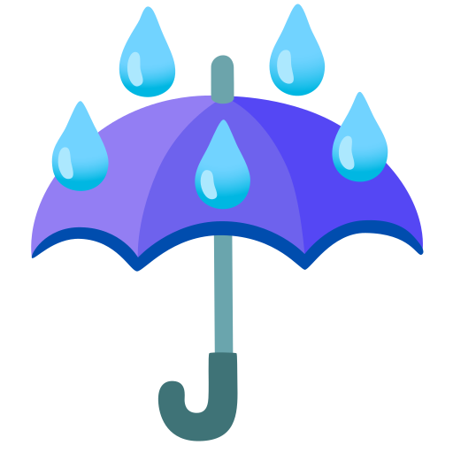 ☔ Paraguas Gotas Lluvia Emoji
