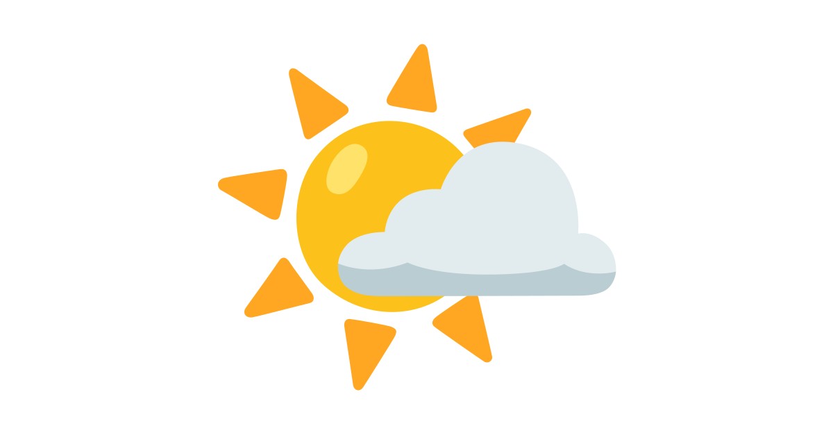 🌤️ Sun Behind Small Cloud Emoji