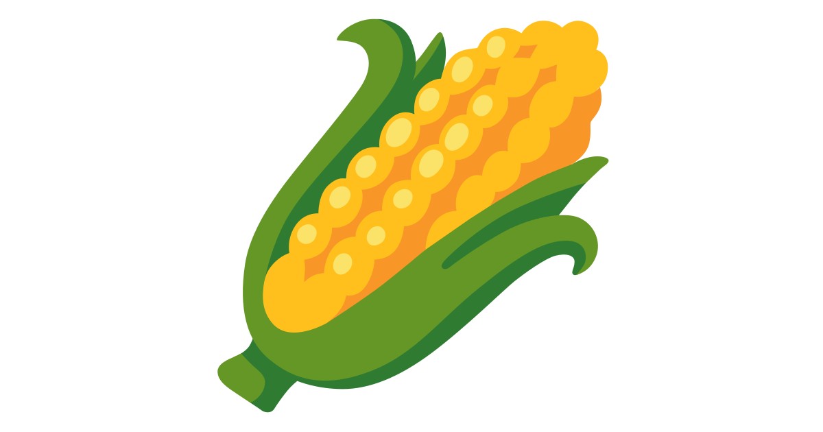 🌽 Ear Of Corn Emoji Corn Cob Emoji, Maize Emoji