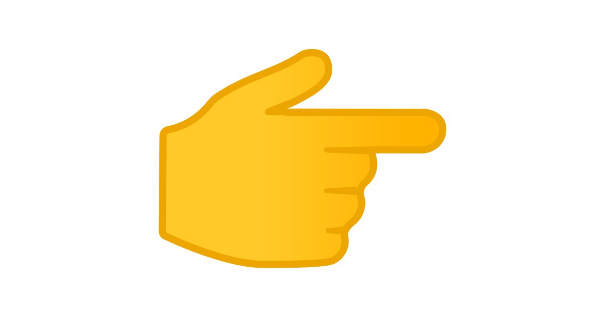 👉 Main Avec Index Pointant à Droite Emoji