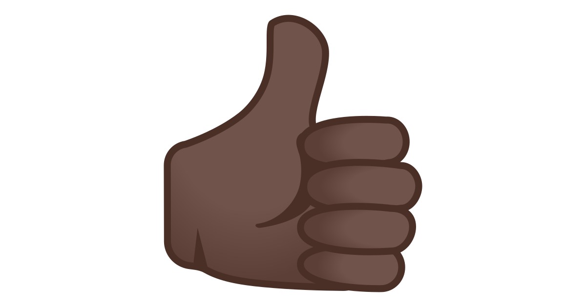 ππΏ Thumbs Up: Dark Skin Tone Emoji