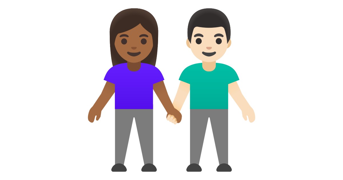 π©πΎβπ€βπ¨π» Woman And Man Holding Hands: Medium-dark Skin Tone, Light Skin ...