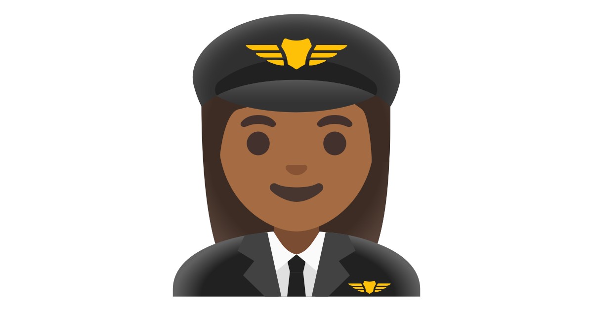 👩🏾‍ ️ Woman Pilot: Medium-dark Skin Tone Emoji